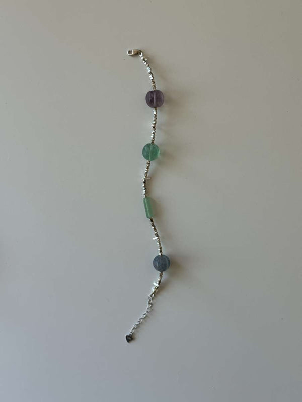 FLUORITE GEMSTONE SLIVER BRACELET